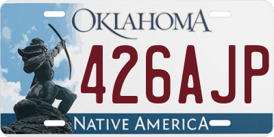OK license plate 426AJP