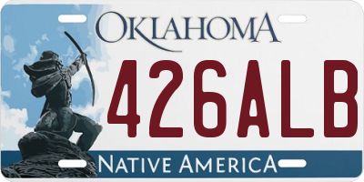 OK license plate 426ALB