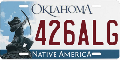 OK license plate 426ALG