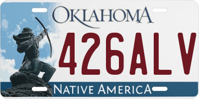 OK license plate 426ALV