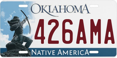 OK license plate 426AMA