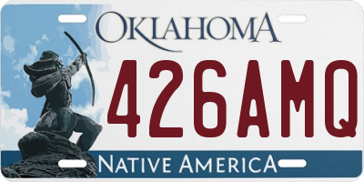 OK license plate 426AMQ