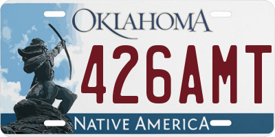 OK license plate 426AMT