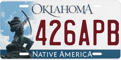 OK license plate 426APB