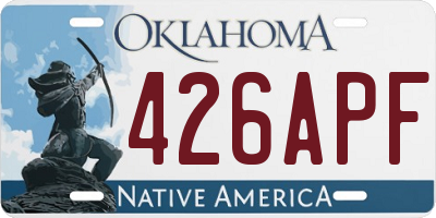 OK license plate 426APF