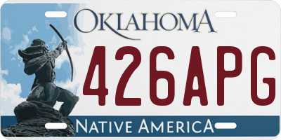 OK license plate 426APG
