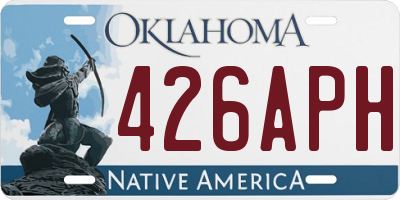 OK license plate 426APH