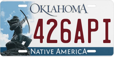 OK license plate 426API