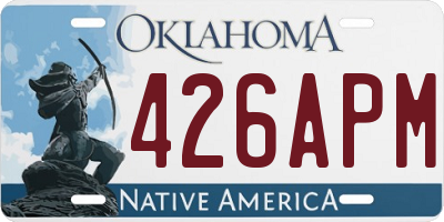 OK license plate 426APM