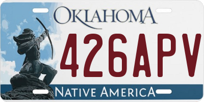 OK license plate 426APV