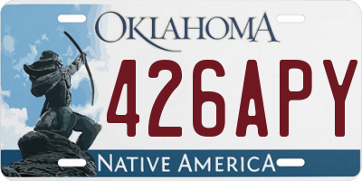 OK license plate 426APY