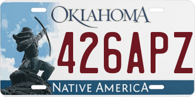 OK license plate 426APZ