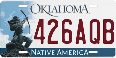 OK license plate 426AQB