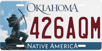 OK license plate 426AQM