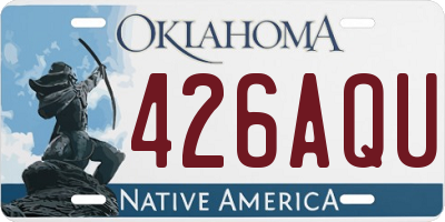 OK license plate 426AQU