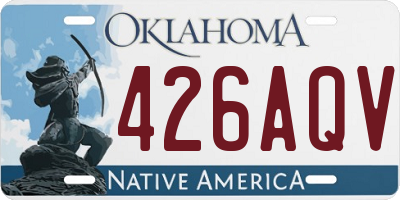 OK license plate 426AQV