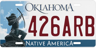 OK license plate 426ARB