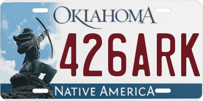 OK license plate 426ARK