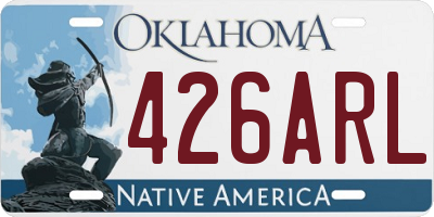 OK license plate 426ARL