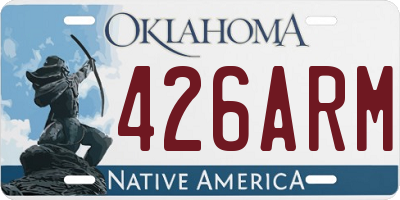 OK license plate 426ARM