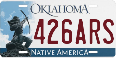 OK license plate 426ARS