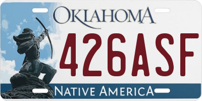 OK license plate 426ASF