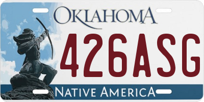 OK license plate 426ASG