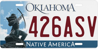 OK license plate 426ASV