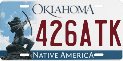 OK license plate 426ATK