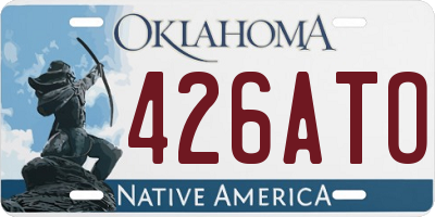OK license plate 426ATO