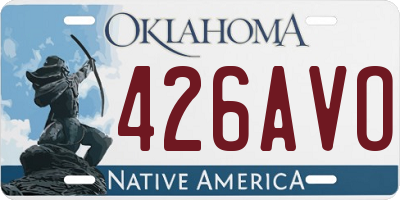 OK license plate 426AVO