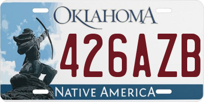 OK license plate 426AZB