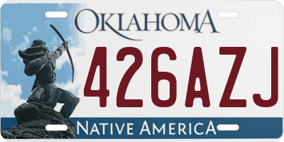 OK license plate 426AZJ