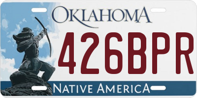 OK license plate 426BPR