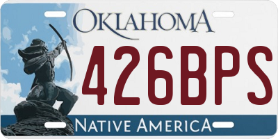 OK license plate 426BPS