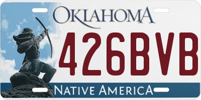 OK license plate 426BVB