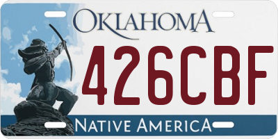 OK license plate 426CBF