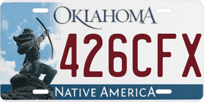 OK license plate 426CFX