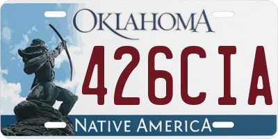 OK license plate 426CIA