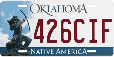 OK license plate 426CIF
