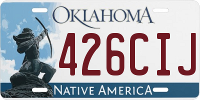 OK license plate 426CIJ
