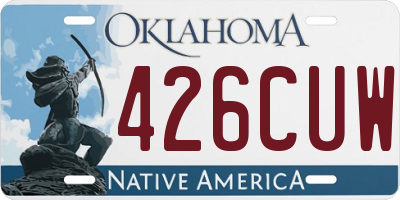 OK license plate 426CUW