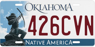 OK license plate 426CVN