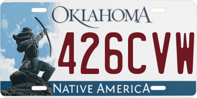 OK license plate 426CVW