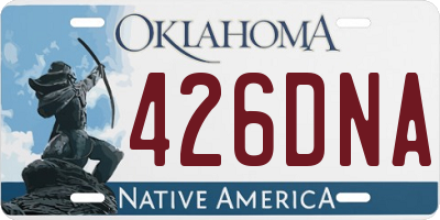 OK license plate 426DNA