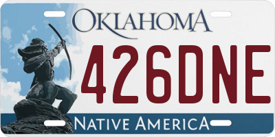 OK license plate 426DNE