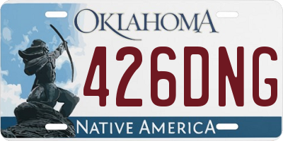 OK license plate 426DNG