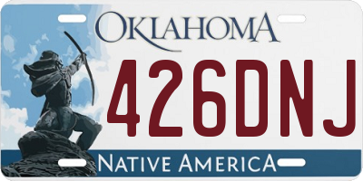 OK license plate 426DNJ