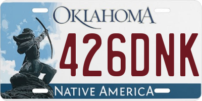 OK license plate 426DNK