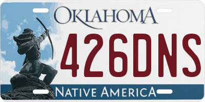 OK license plate 426DNS